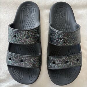 CROCS Classic Starry Glitter II Black with Multicolor Glitter